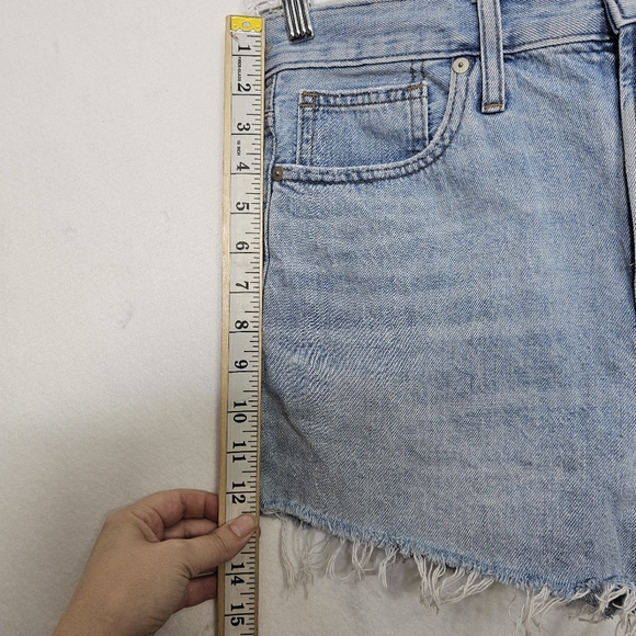 Madewell Light Wash Denim High Rise Perfect Jean Shorts 27 - Picture 6 of 12